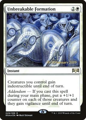 Unbreakable Formation card from Prerelease Cards
