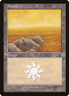 Plains (333) card from Mercadian Masques