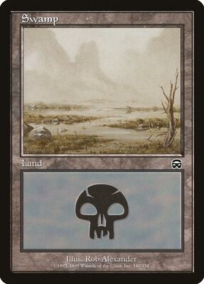 Swamp (340) card from Mercadian Masques