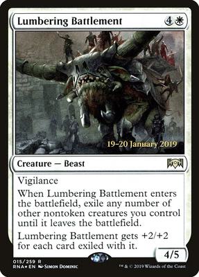 Lumbering Battlement card from Prerelease Cards