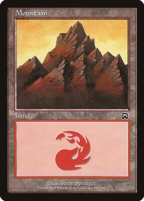 Mountain (343) card from Mercadian Masques