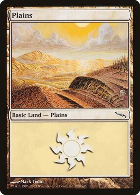 Plains (287) card from Mirrodin