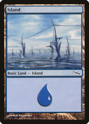 Island (292) card from Mirrodin