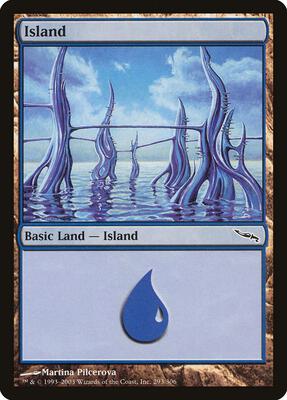 Island (293) card from Mirrodin