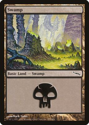 Swamp (295) card from Mirrodin