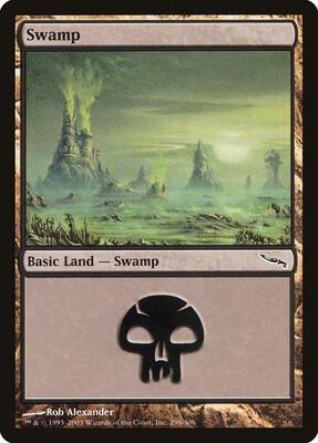 Swamp (296) card from Mirrodin