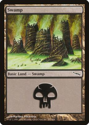Swamp (297) card from Mirrodin