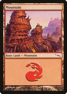 Mountain (299) card from Mirrodin