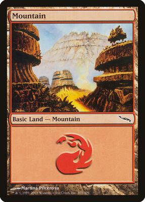 Mountain (301) card from Mirrodin