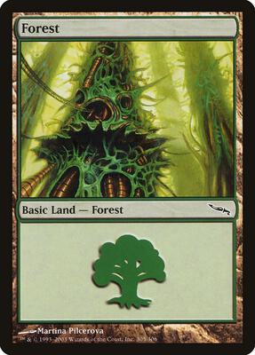Forest (305) card from Mirrodin
