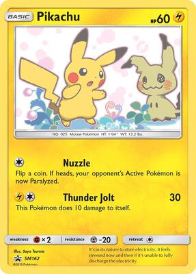 Pikachu - SM162 card from SM Promos