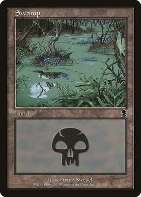 Swamp (340) card from Odyssey