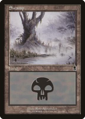 Swamp (341) card from Odyssey