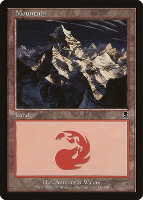 Mountain (343) card from Odyssey