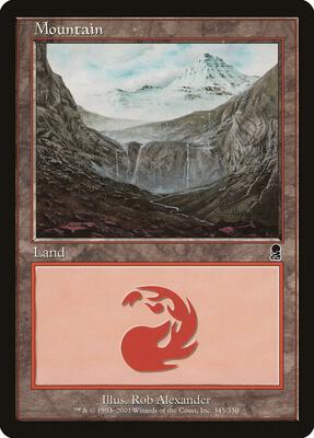 Mountain (345) card from Odyssey