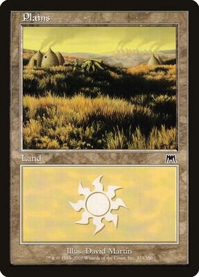 Plains (333) card from Onslaught