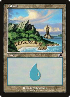 Island (335) card from Onslaught