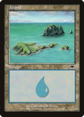 Island (336) card from Onslaught