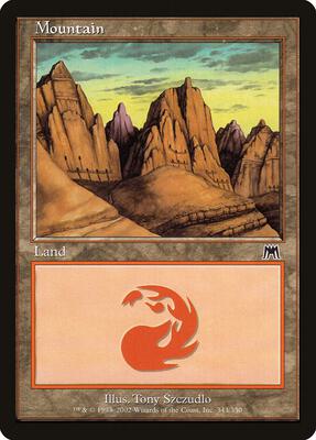 Mountain (343) card from Onslaught
