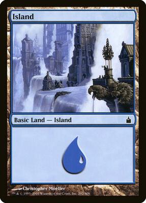 Island (292) card from Ravnica: City of Guilds