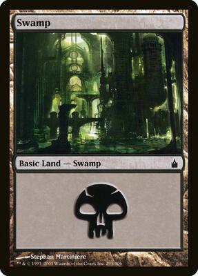 Swamp (295) card from Ravnica: City of Guilds