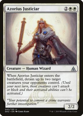 Azorius Justiciar card from Ravnica Allegiance: Guild Kits
