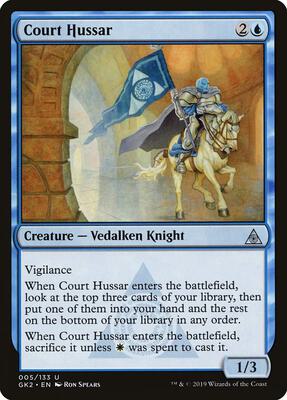 Court Hussar card from Ravnica Allegiance: Guild Kits