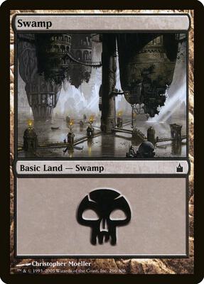 Swamp (296) card from Ravnica: City of Guilds