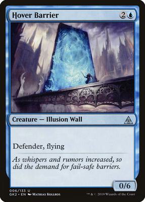 Hover Barrier card from Ravnica Allegiance: Guild Kits