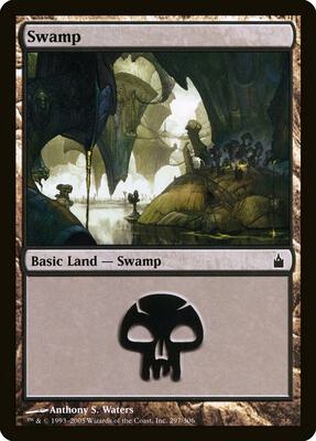 Swamp (297) card from Ravnica: City of Guilds