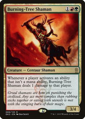 Burning-Tree Shaman card from Ravnica Allegiance: Guild Kits