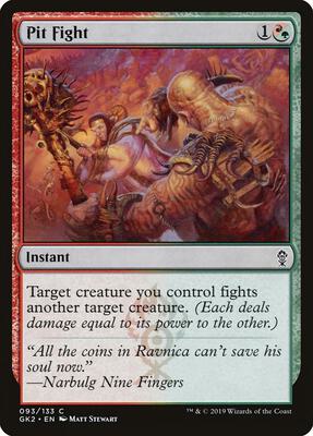 Pit Fight card from Ravnica Allegiance: Guild Kits