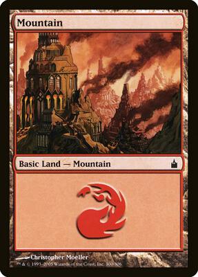 Mountain (300) card from Ravnica: City of Guilds