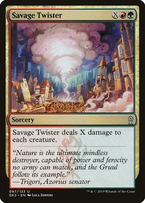 Savage Twister card from Ravnica Allegiance: Guild Kits