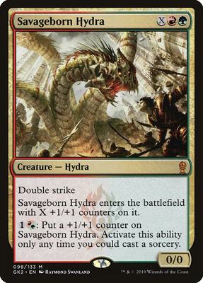 Savageborn Hydra card from Ravnica Allegiance: Guild Kits