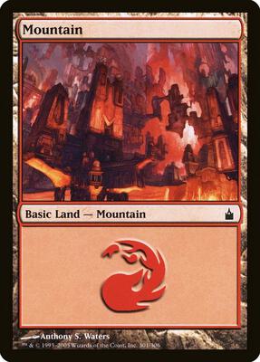 Mountain (301) card from Ravnica: City of Guilds
