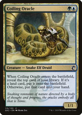 Coiling Oracle card from Ravnica Allegiance: Guild Kits