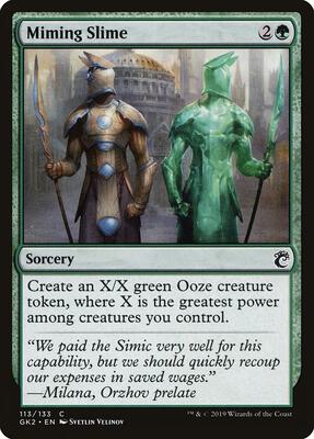 Miming Slime card from Ravnica Allegiance: Guild Kits
