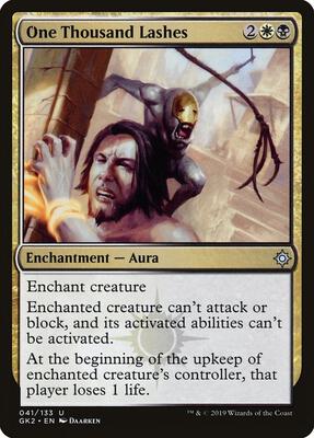 One Thousand Lashes card from Ravnica Allegiance: Guild Kits