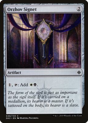 Orzhov Signet card from Ravnica Allegiance: Guild Kits