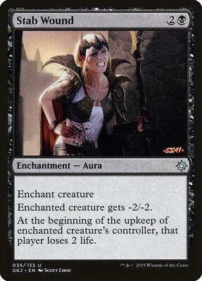 Stab Wound card from Ravnica Allegiance: Guild Kits