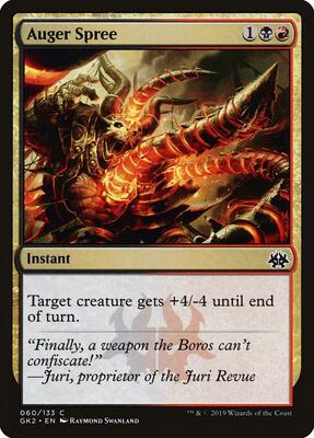 Auger Spree card from Ravnica Allegiance: Guild Kits