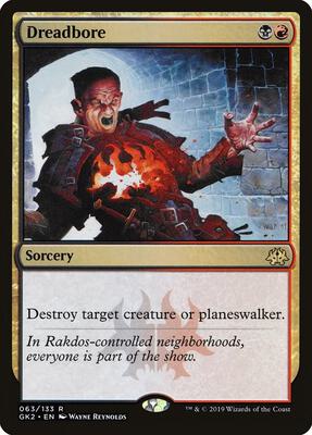 Dreadbore card from Ravnica Allegiance: Guild Kits