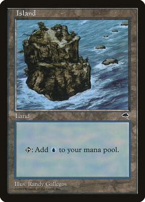 Island (Rocky Path) card from Tempest