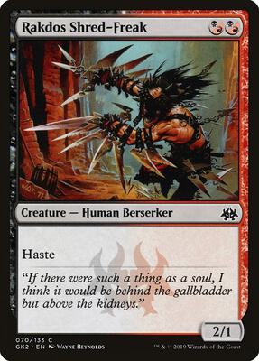 Rakdos Shred-Freak card from Ravnica Allegiance: Guild Kits