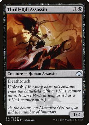 Thrill-Kill Assassin card from Ravnica Allegiance: Guild Kits