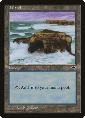 Island (Crashing Waves) card from Tempest