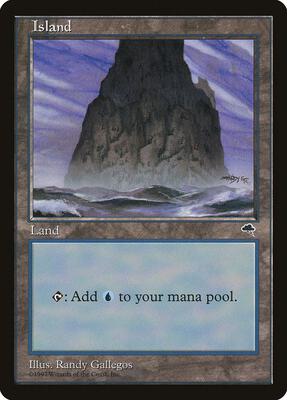 Island (Spire) card from Tempest