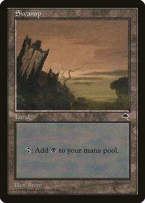 Swamp (Vertical Log) card from Tempest