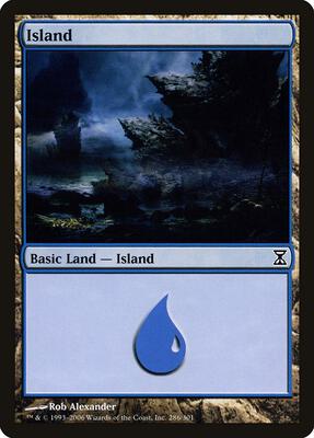 Island (286) card from Time Spiral